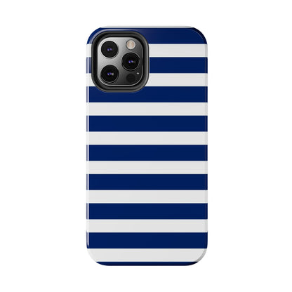 Navy White Striped