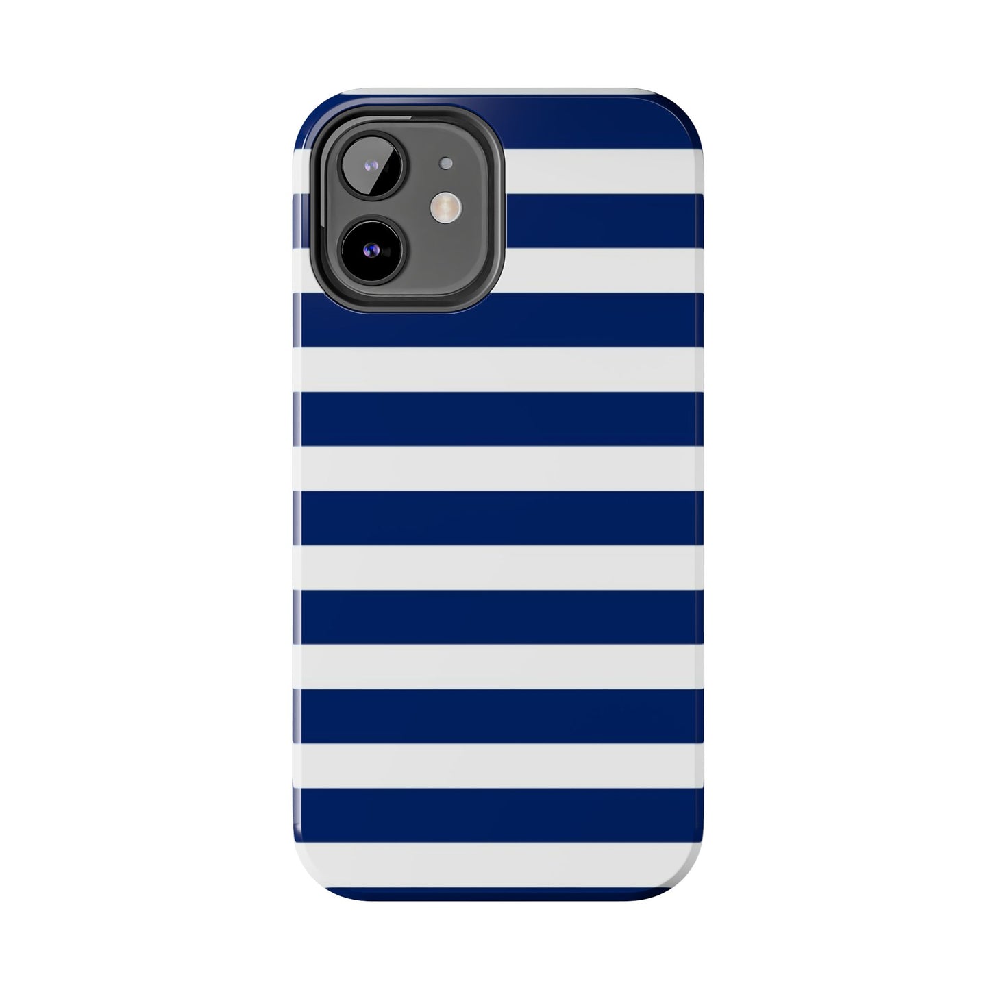Navy White Striped