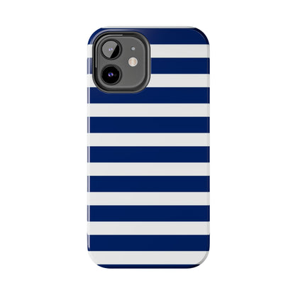 Navy White Striped
