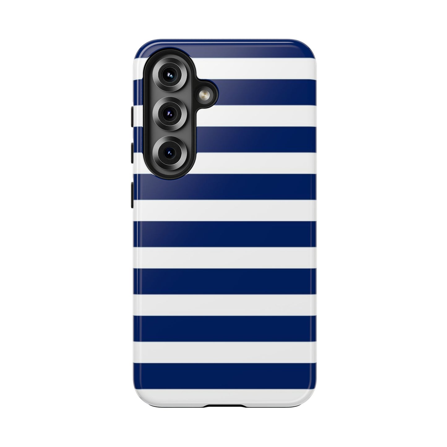 Navy White Striped