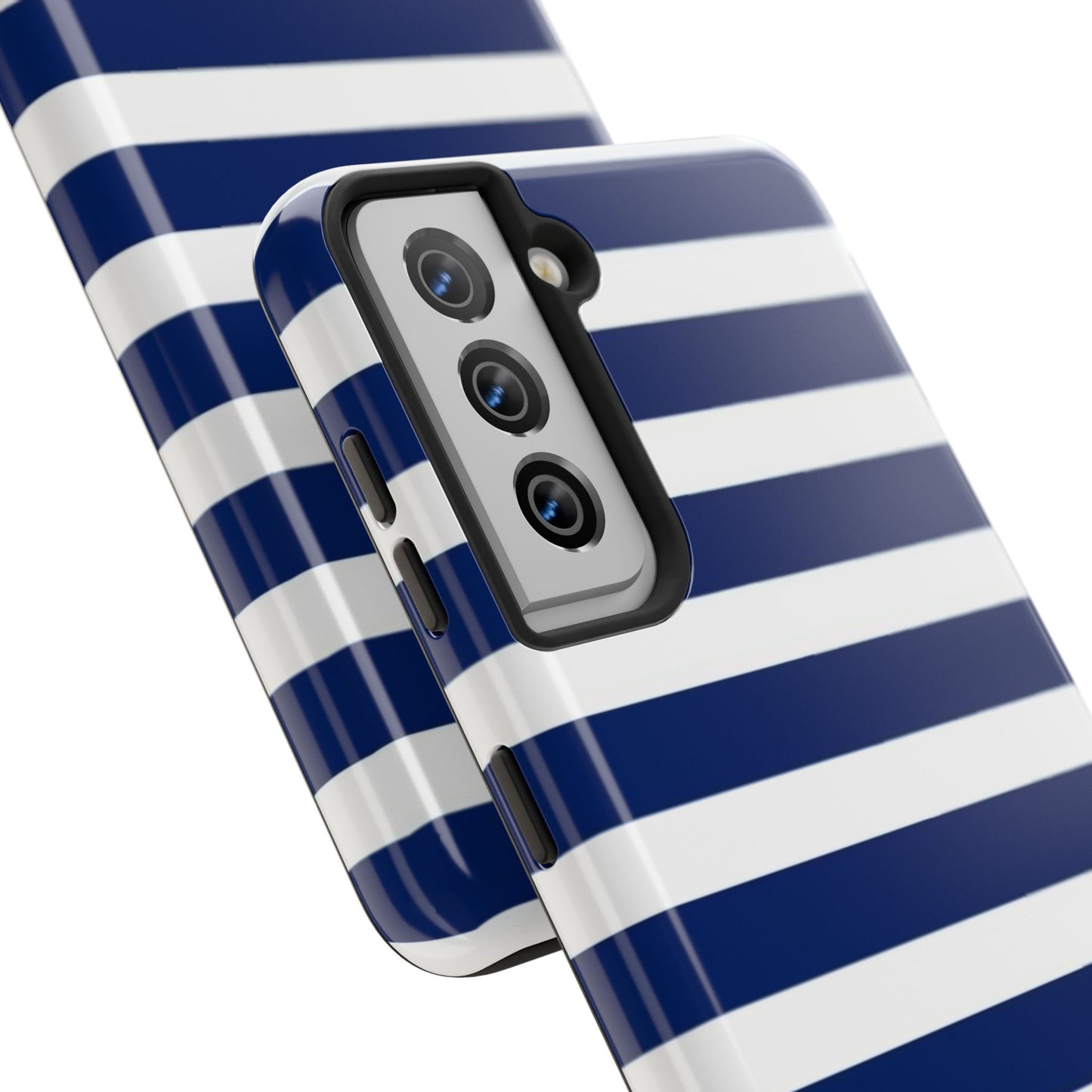 Navy White Striped
