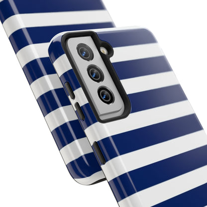 Navy White Striped