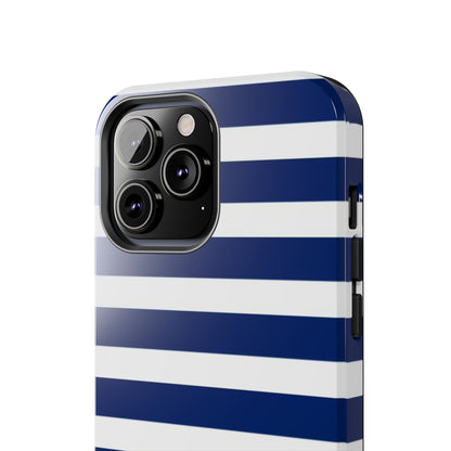 Navy White Striped