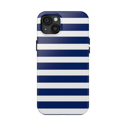 Navy White Striped