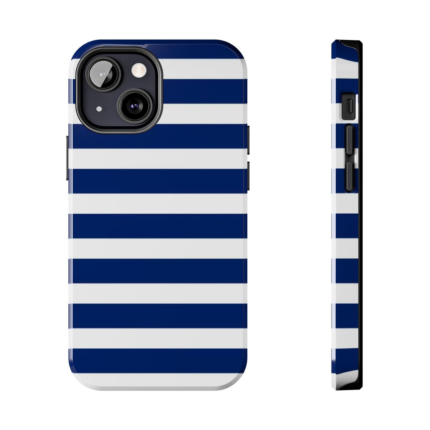 Navy White Striped