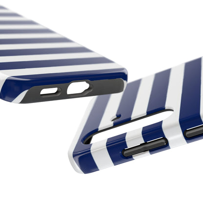 Navy White Striped