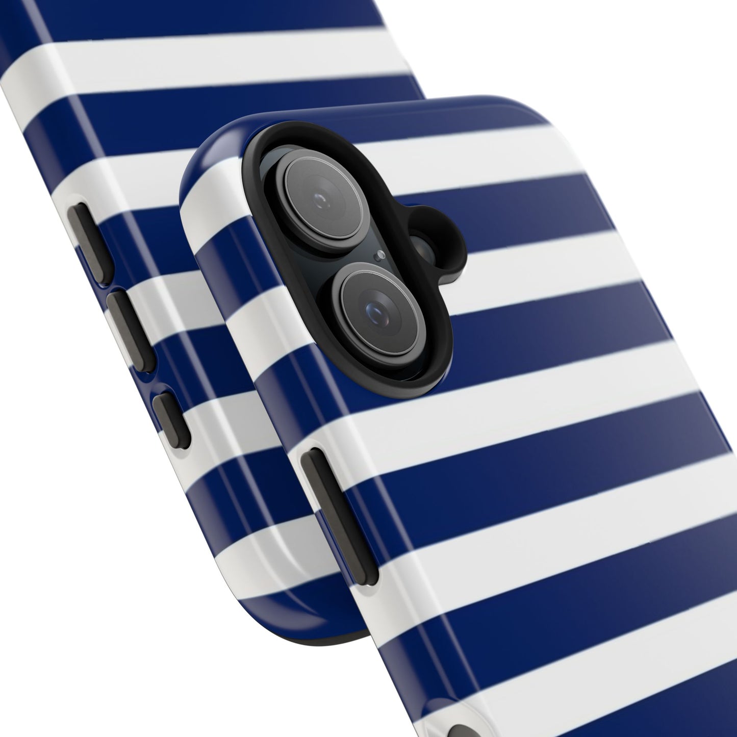 Navy White Striped