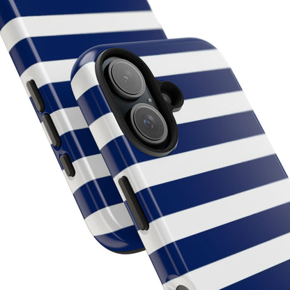 Navy White Striped