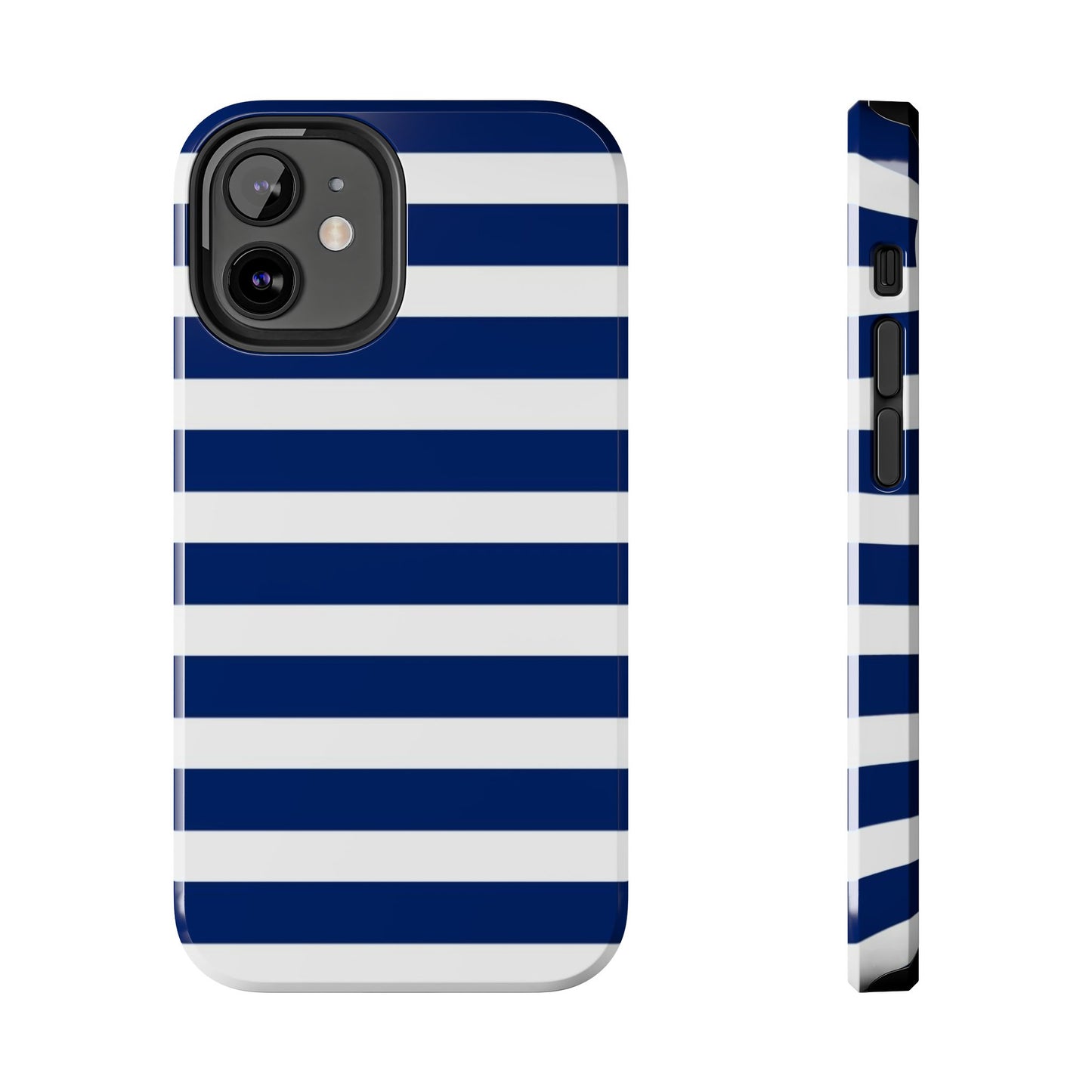 Navy White Striped
