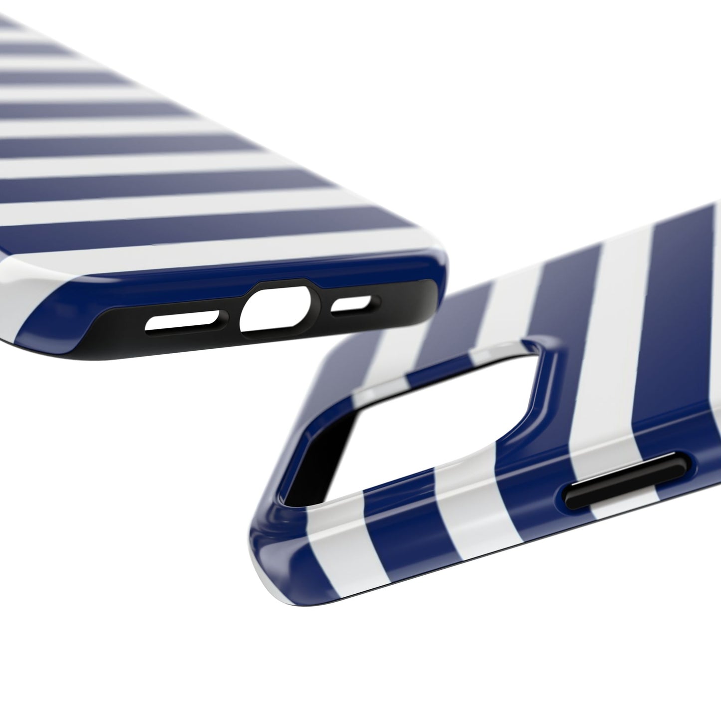 Navy White Striped