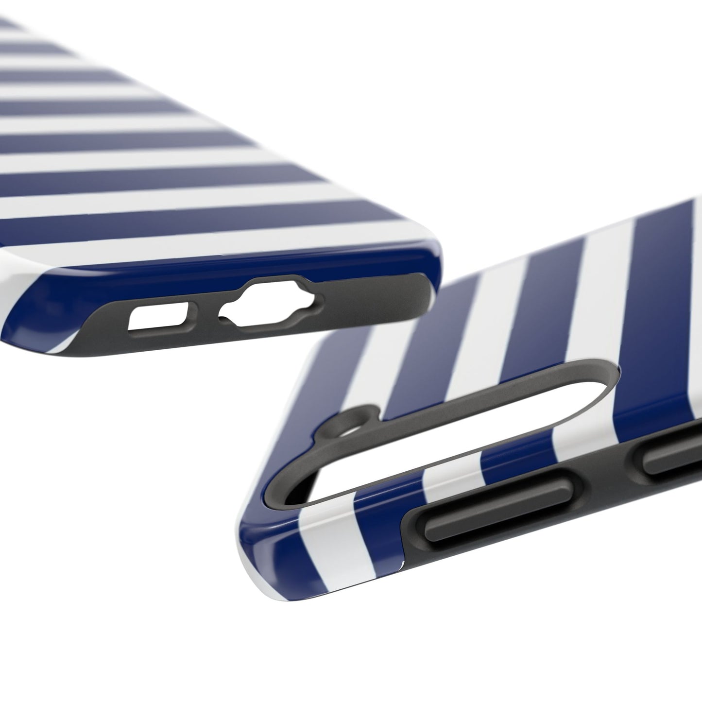 Navy White Striped