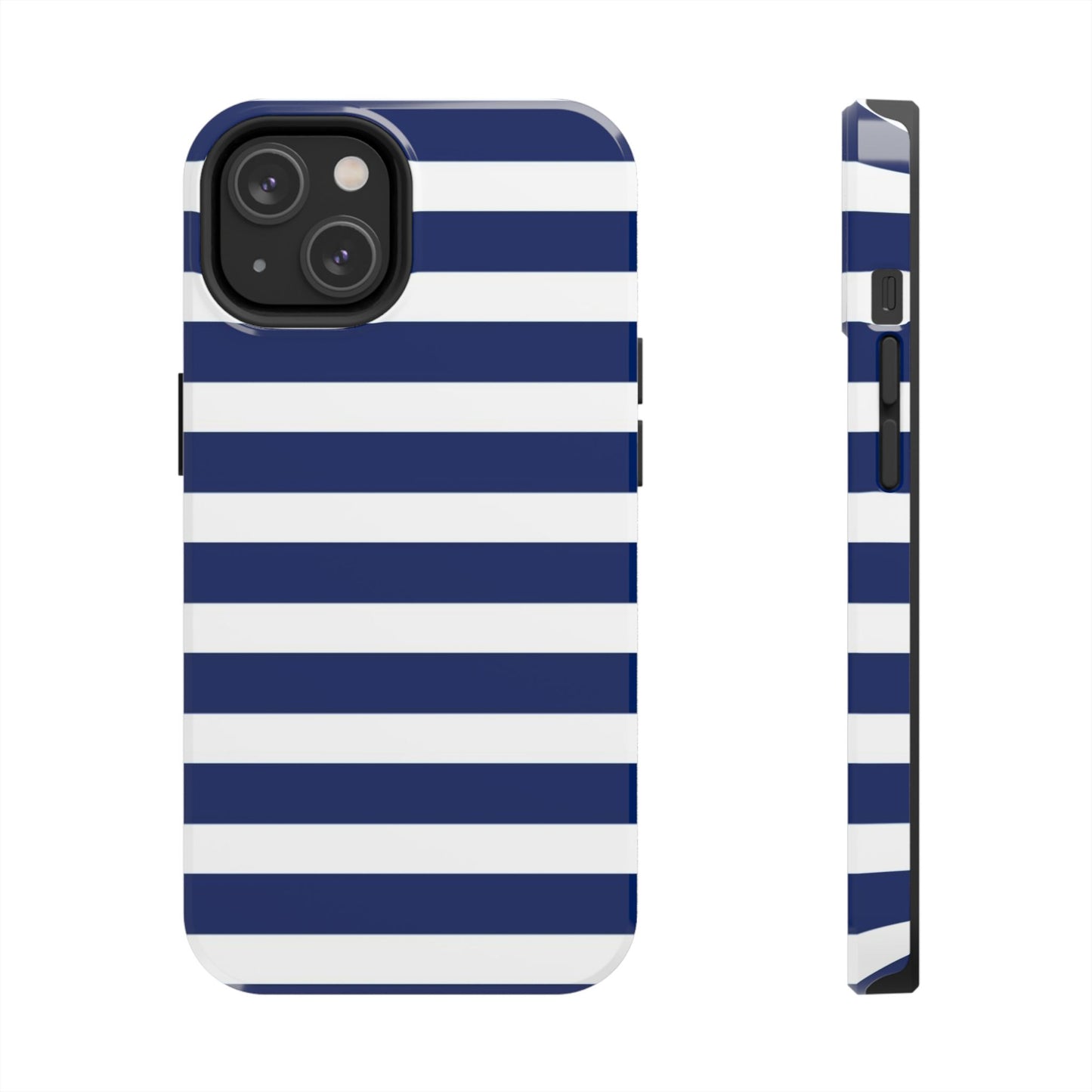 Navy White Striped