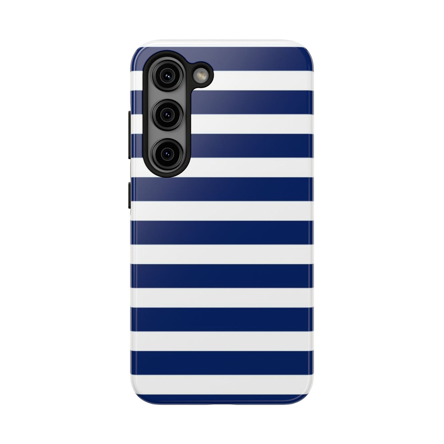 Navy White Striped