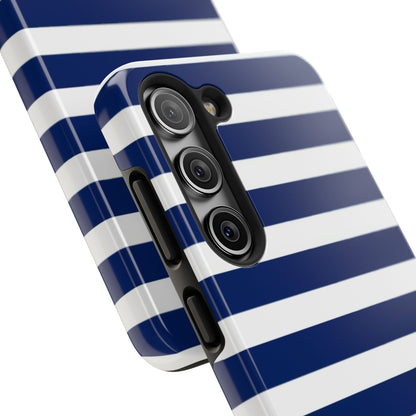 Navy White Striped