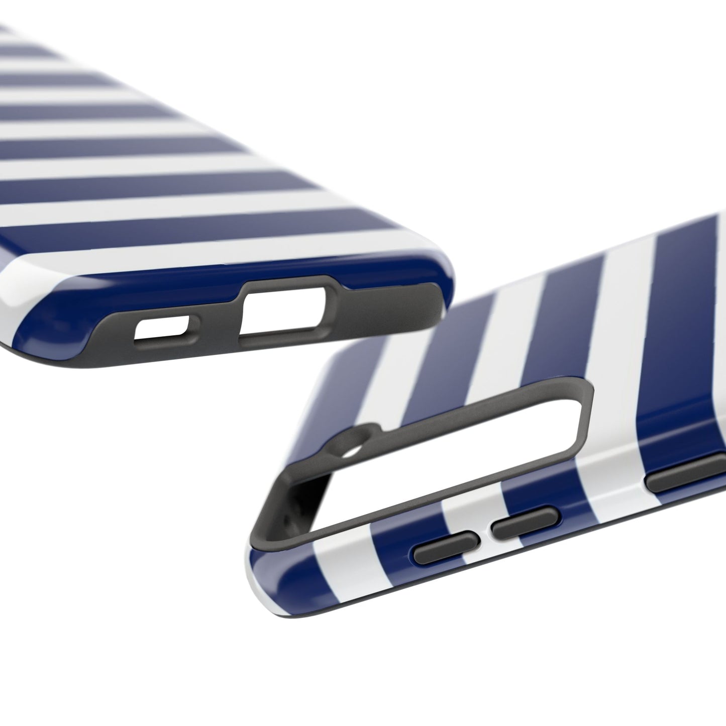 Navy White Striped