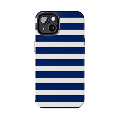 Navy White Striped