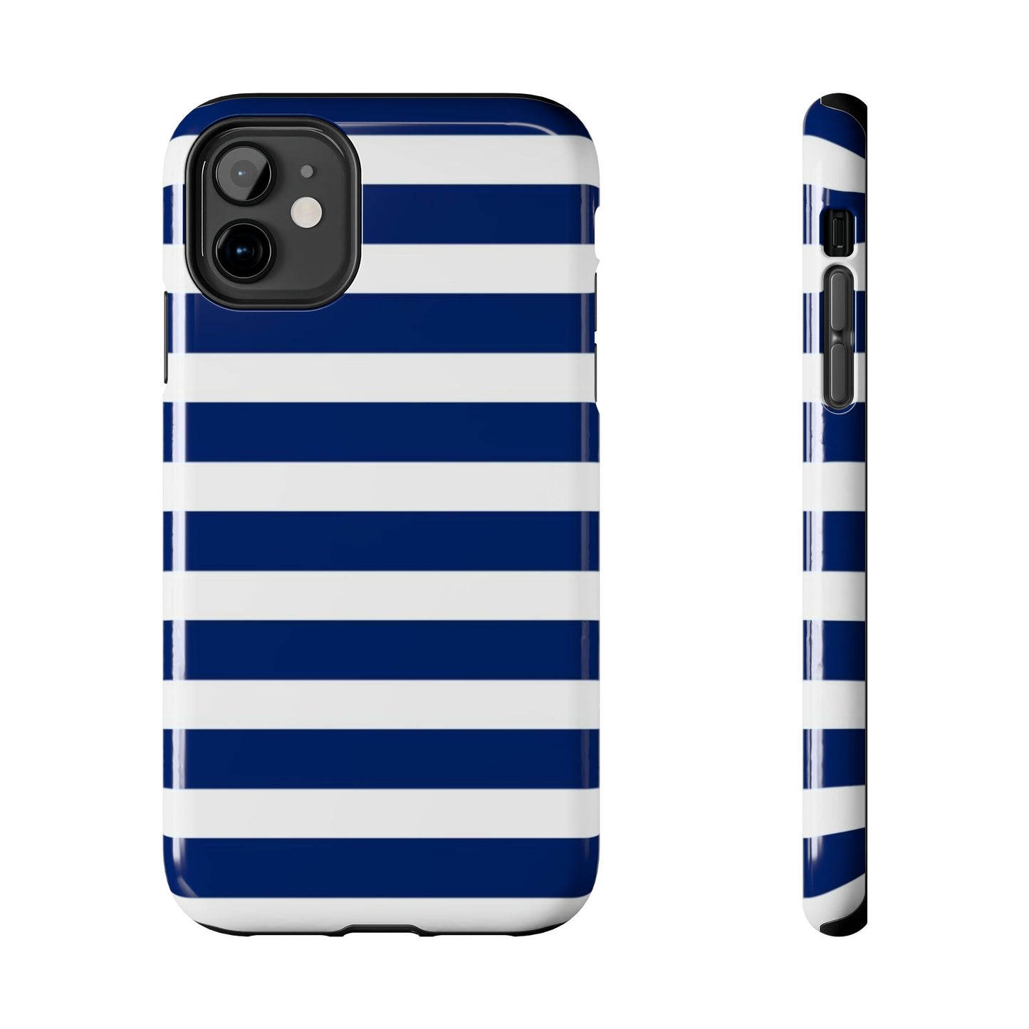 Navy White Striped