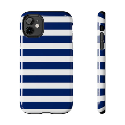 Navy White Striped