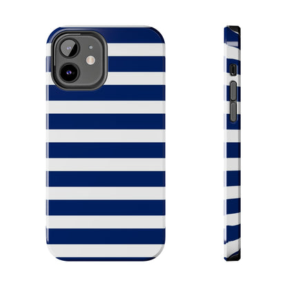 Navy White Striped