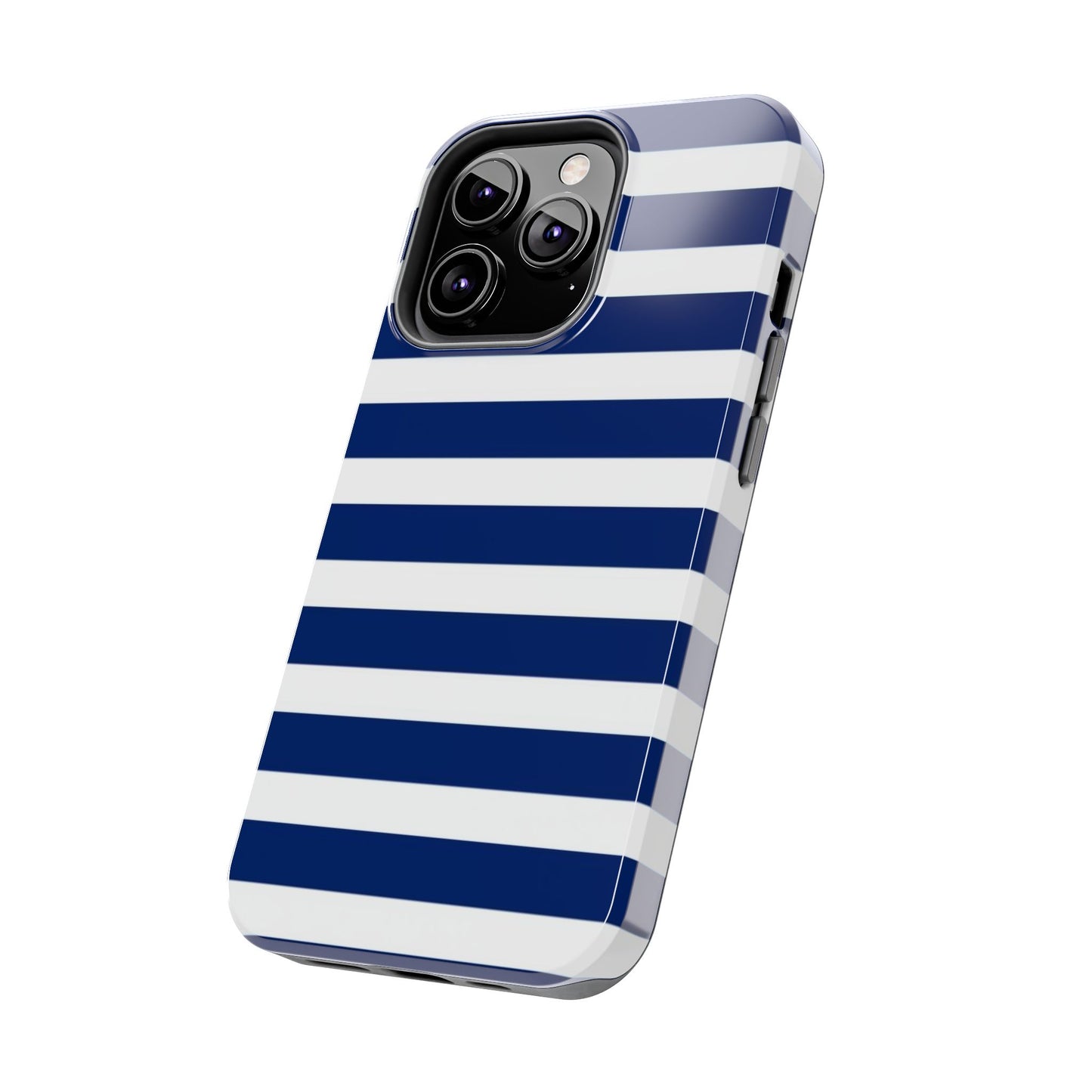 Navy White Striped