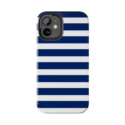 Navy White Striped