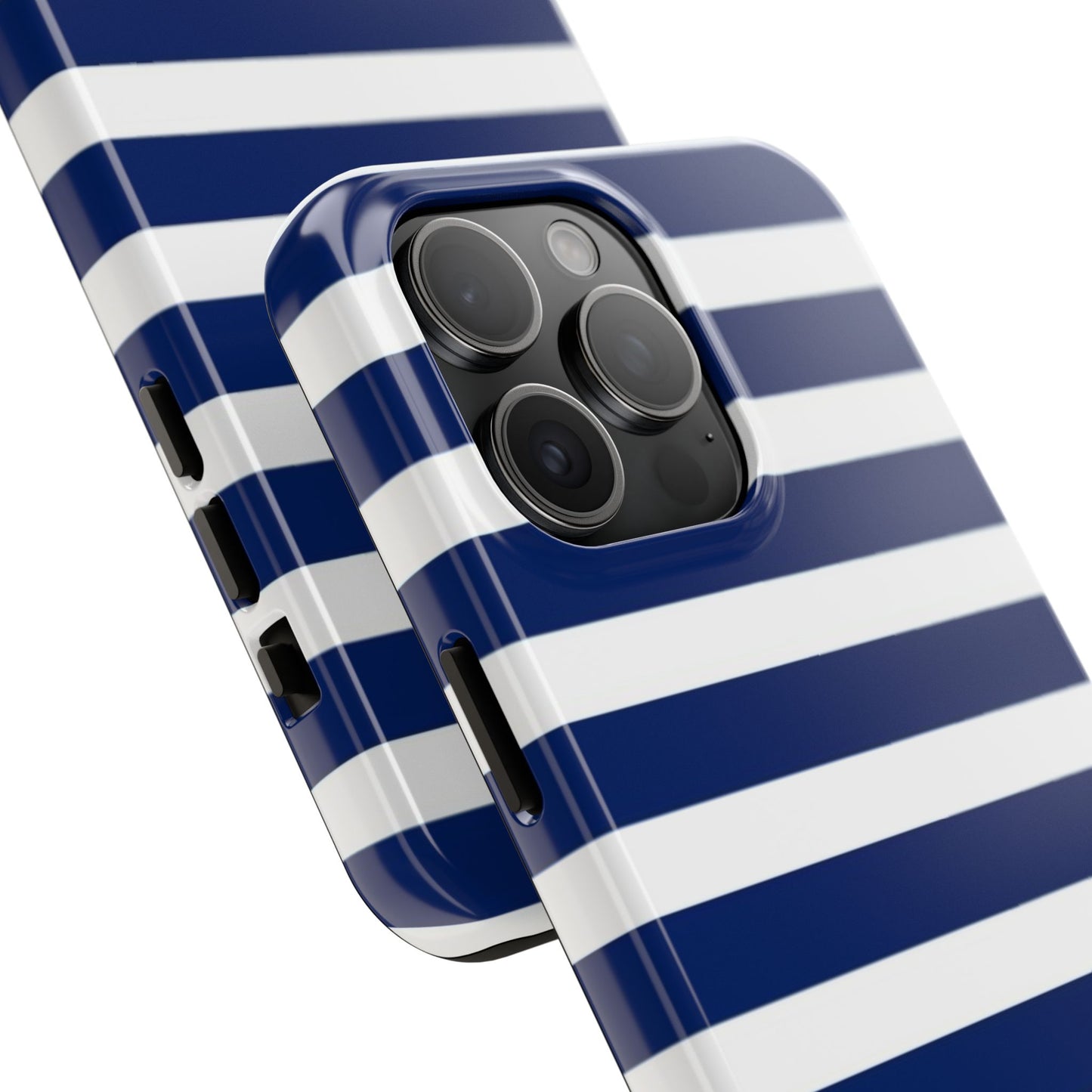 Navy White Striped