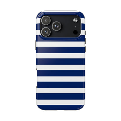 Navy White Striped