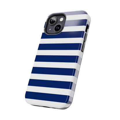 Navy White Striped