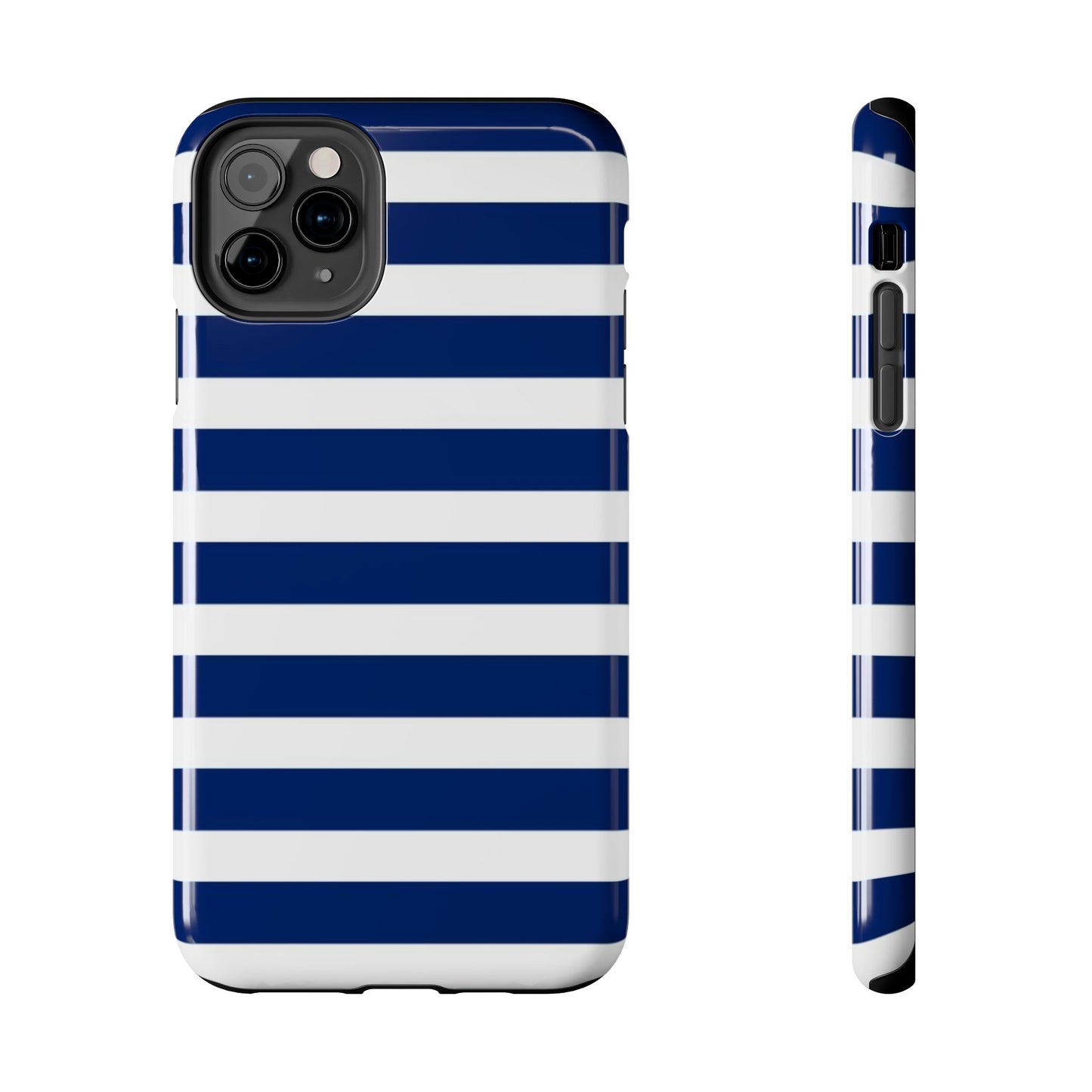 Navy White Striped