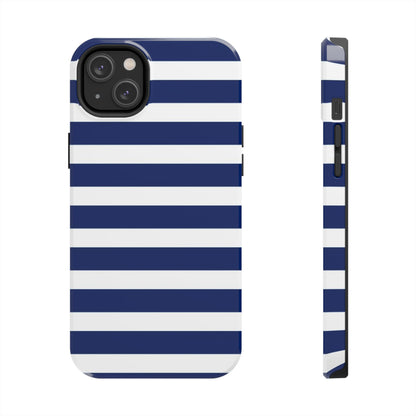 Navy White Striped