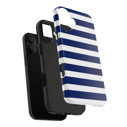 Navy White Striped