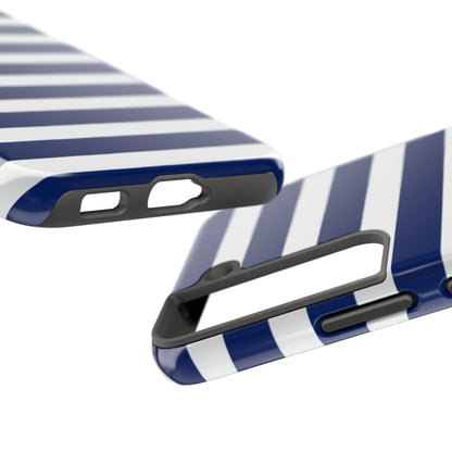 Navy White Striped
