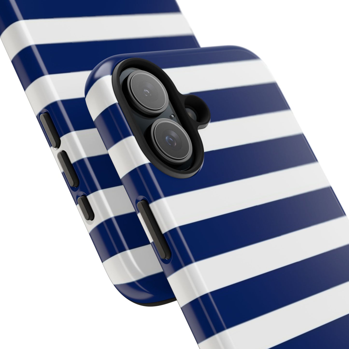 Navy White Striped