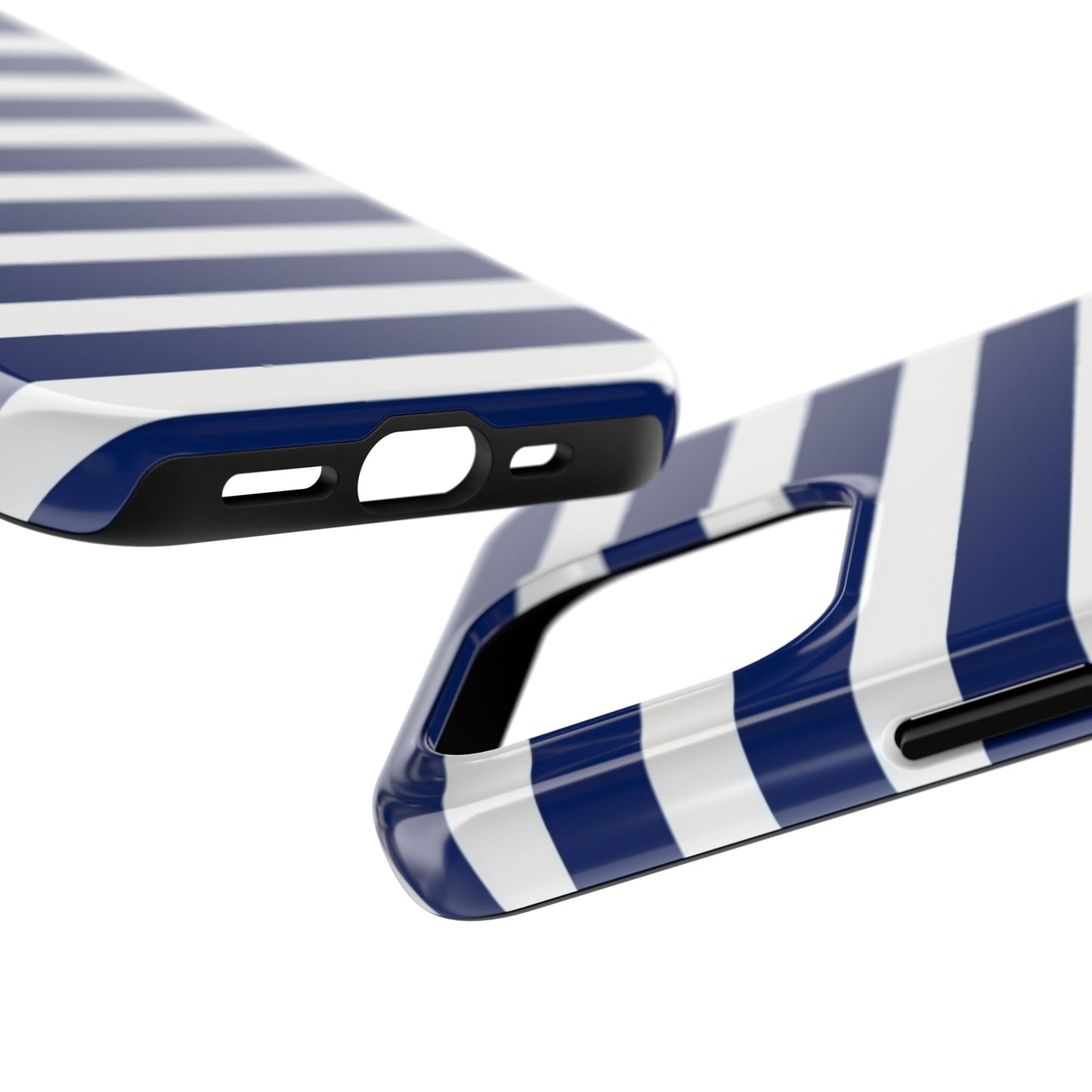 Navy White Striped