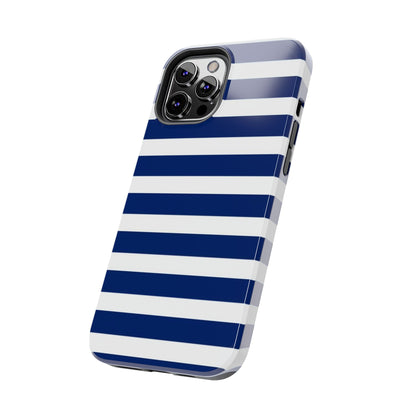 Navy White Striped
