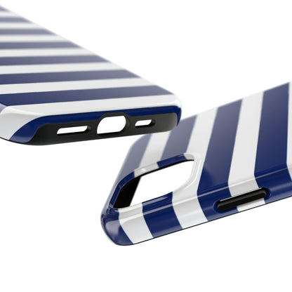 Navy White Striped