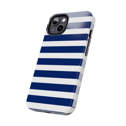 Navy White Striped