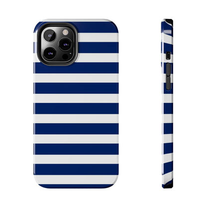 Navy White Striped
