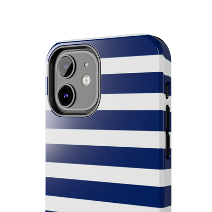 Navy White Striped