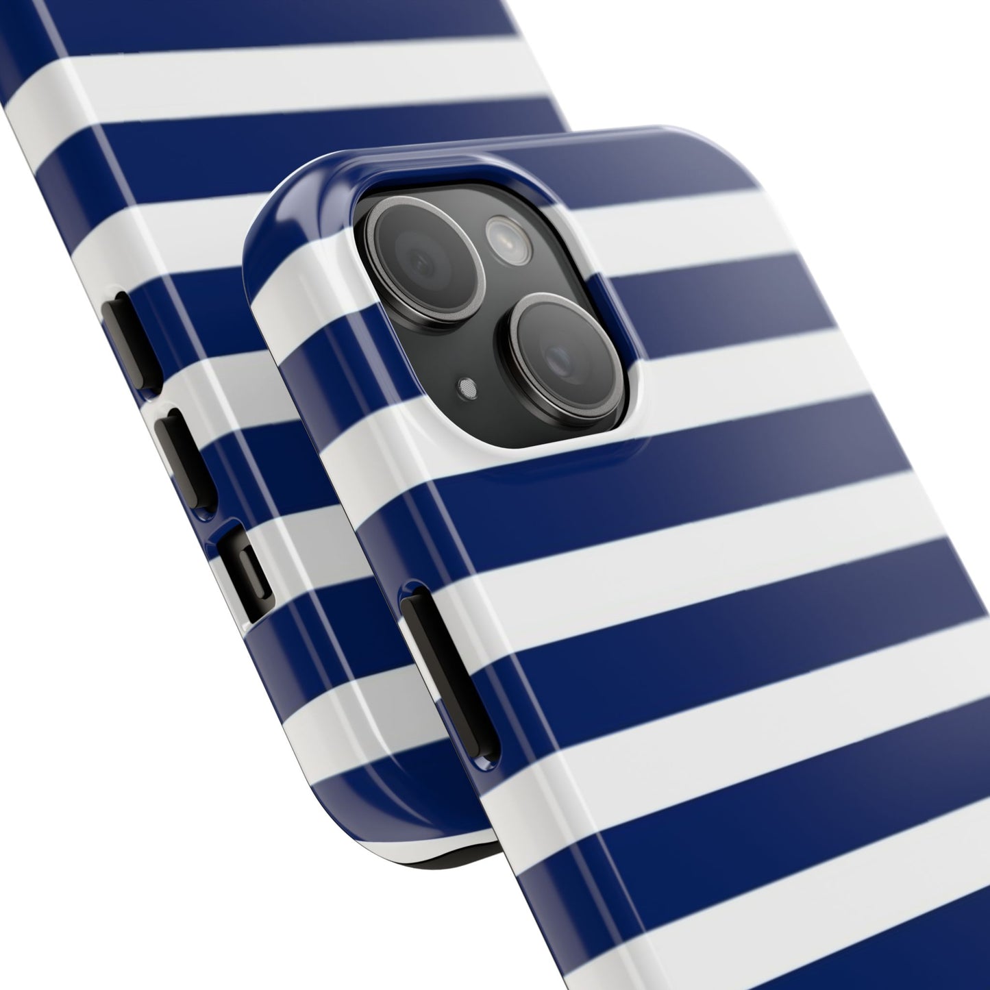 Navy White Striped