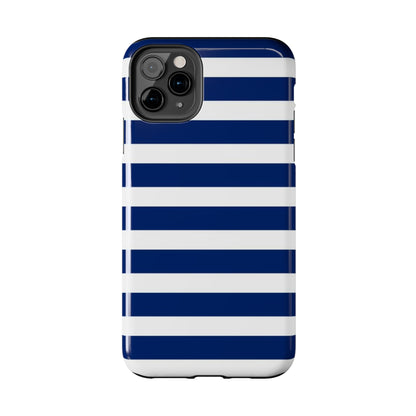Navy White Striped