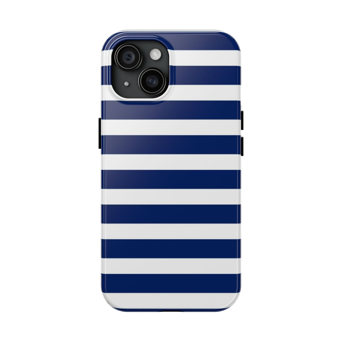 Navy White Striped