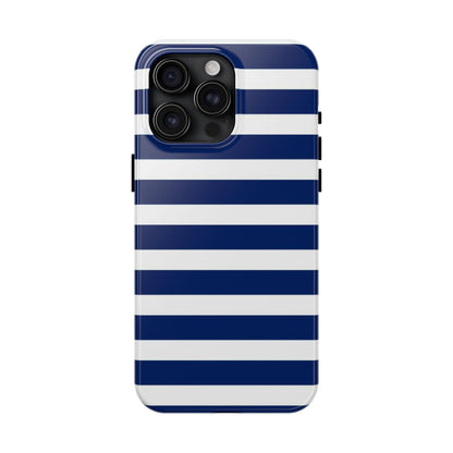 Navy White Striped