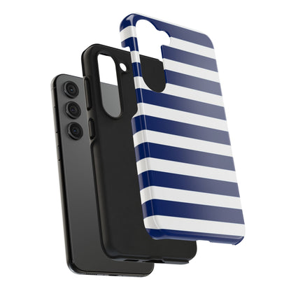 Navy White Striped