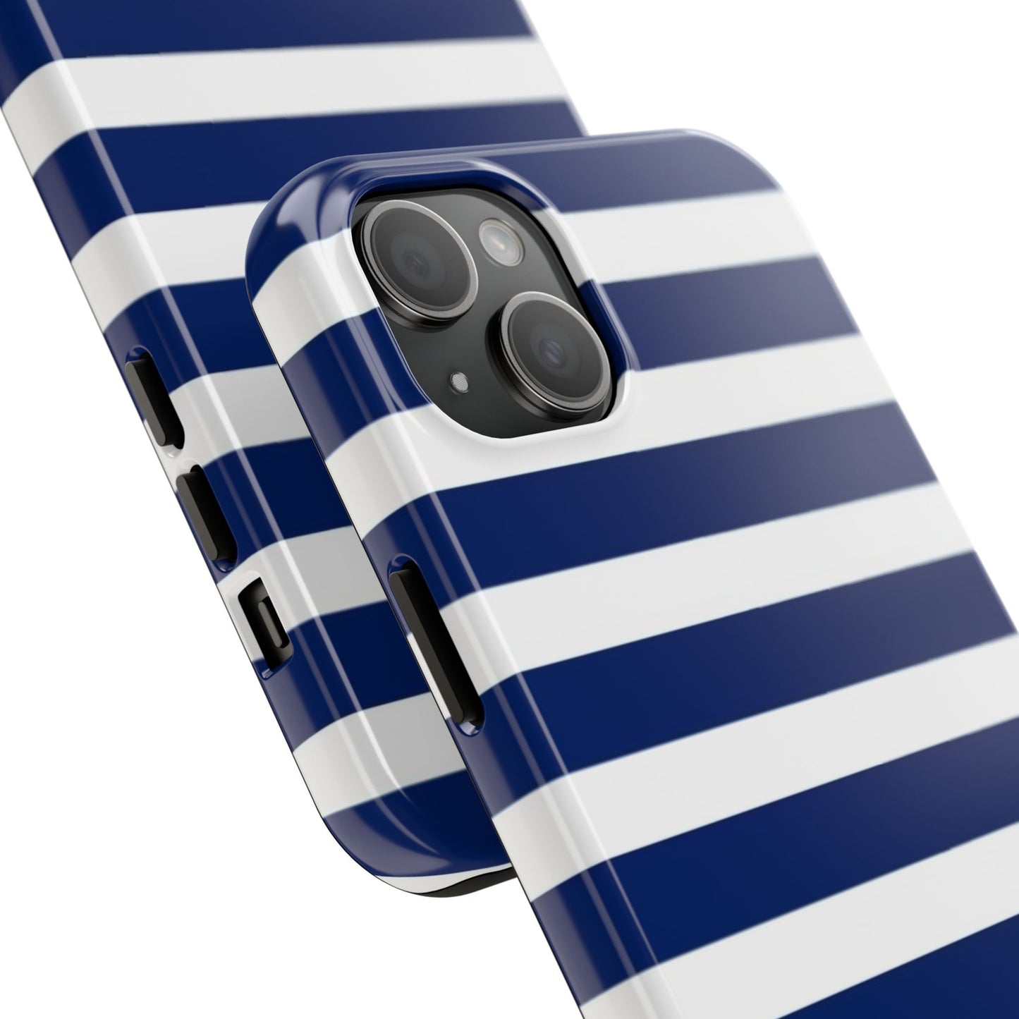 Navy White Striped