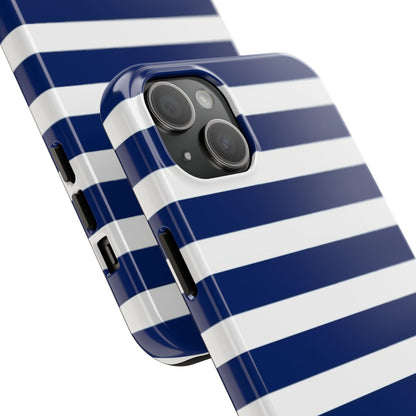 Navy White Striped