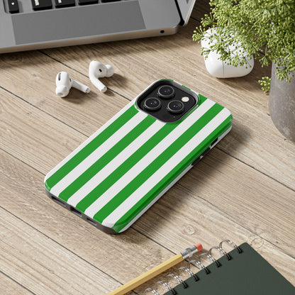 Urban stripes in green