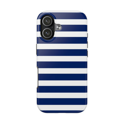 Navy White Striped
