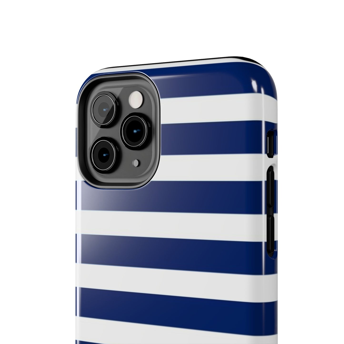 Navy White Striped
