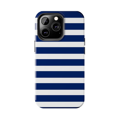 Navy White Striped
